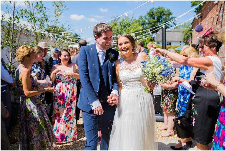 Wedding Photographer Dorset & Hampshire, Three Tuns Bransgore, New Forest Wedding, Confetti shot